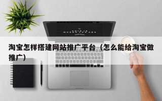 榆林淘宝怎样搭建网站推广平台（怎么能给淘宝做推广）